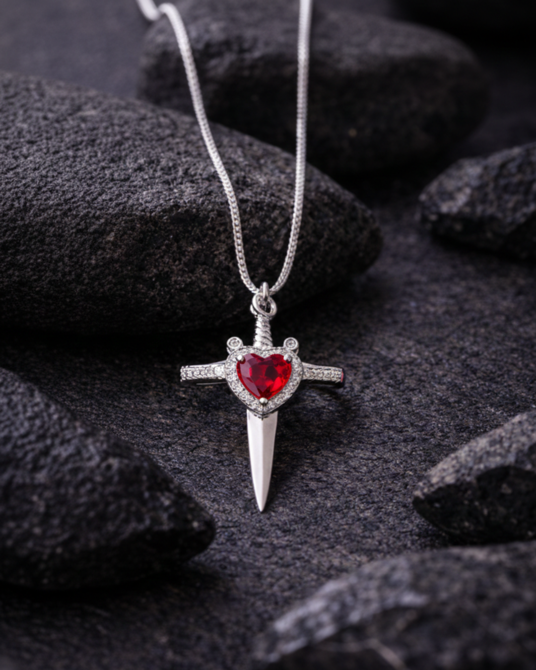 Heart Ring Sword Chain Combo for Couples