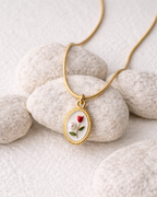 Cute Rose Pearl Floral Pendant for Women