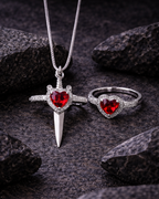 Heart Ring Sword Chain Combo for Couples