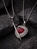 Heart & Sword- Couple's Matching Chains