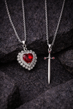Heart & Sword- Couple's Matching Chains
