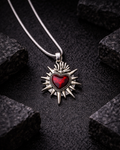 Red Heart Spiked Charm