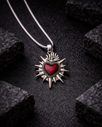 Red Heart Spiked Charm
