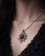 Red Heart Spiked Charm